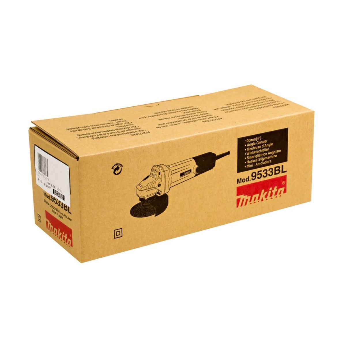 เครื่องเจียร์ไฟฟ้า MAKITA ขนาด 4 นิ้ว กำลังไฟ 720 วัตต์ รุ่น 9533BL ความเร็วรอบตัวเปล่า 9,000 รอบ/นาที รอบช้า มีฉนวนสองชั้น (มากีต้า)