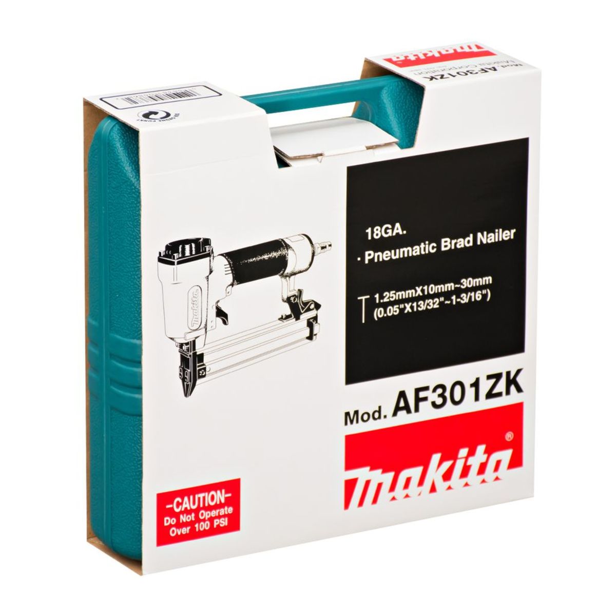 MAKITA เครื่องยิงตะปูขาเดี่ยว รุ่น AF-301ZK ขนาดตะปู 10-30 มม. แรงดัน 60-100 PSIG ความจุตะปู 100 ชิ้น (มากีต้า)