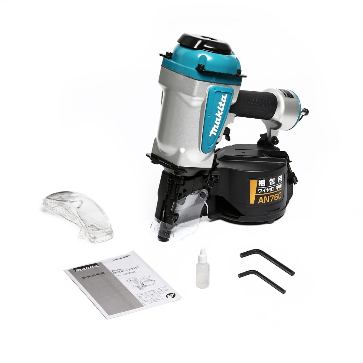 MAKITA เครื่องยิงตะปูแบบม้วน รุ่น AN760 ขนาดตะปู 45-75 มม. แรงดัน 0.49-0.83 MPA สามารถปรับระดับความลึกได้ (มากีต้า)