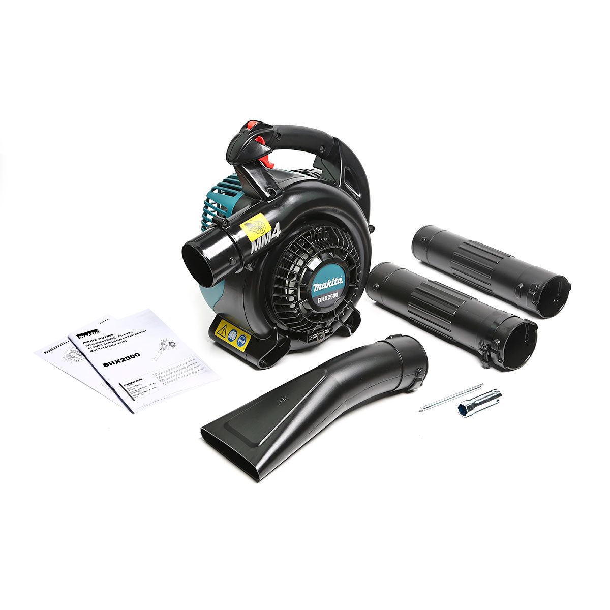 MAKITA เครื่องเป่าลม 4 จังหวะ รุ่น BHX-2500 กำลังเครื่องยนต์ 24.5 CC ความเร็วลม 64.6 ม./วินาที ความจุถังน้ำมัน 0.52 L (มากีต้า)