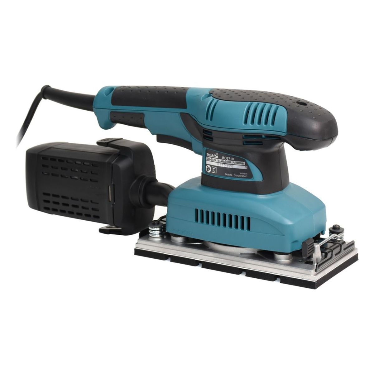 MAKITA เครื่องขัดกระดาษทรายสั่น 93 X 228 มม. (3-5/8 X 9 นิ้ว) กำลังไฟ 190 วัตต์ รุ่น BO-3710 ความเร็วการขัด 11,000 OPM ฉนวนสองชั้น มีสวิตช์ป