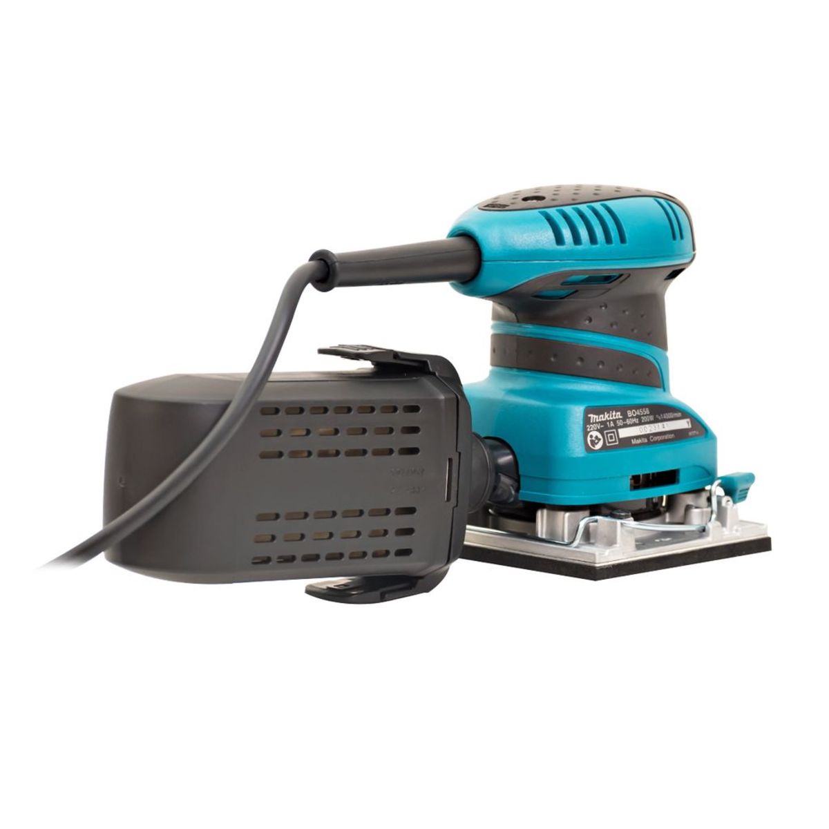 MAKITA เครื่องขัดกระดาษทรายสั่น ขนาด 114 X 140 มม. (4-1/2 X 5-1/2 นิ้ว) กำลังไฟ 200 วัตต์ รุ่น BO-4558 ความเร็วการขัด14,000 OPM มีฉนวนสองชั้