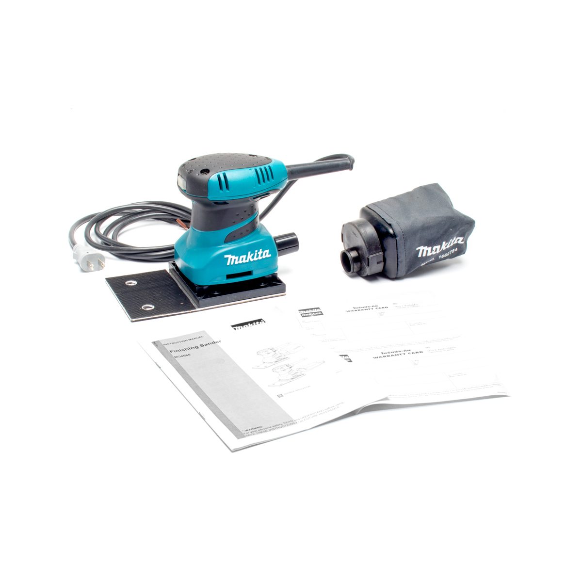 MAKITA เครื่องขัดกระดาษทรายสั่น ขนาด 102 X 166 มม. (4 X 6-1/2 นิ้ว) กำลังไฟ 200 วัตต์ รุ่น BO-4566 ความเร็วการขัด 14,000 ครั้ง/นาที มีฉนวนสอ