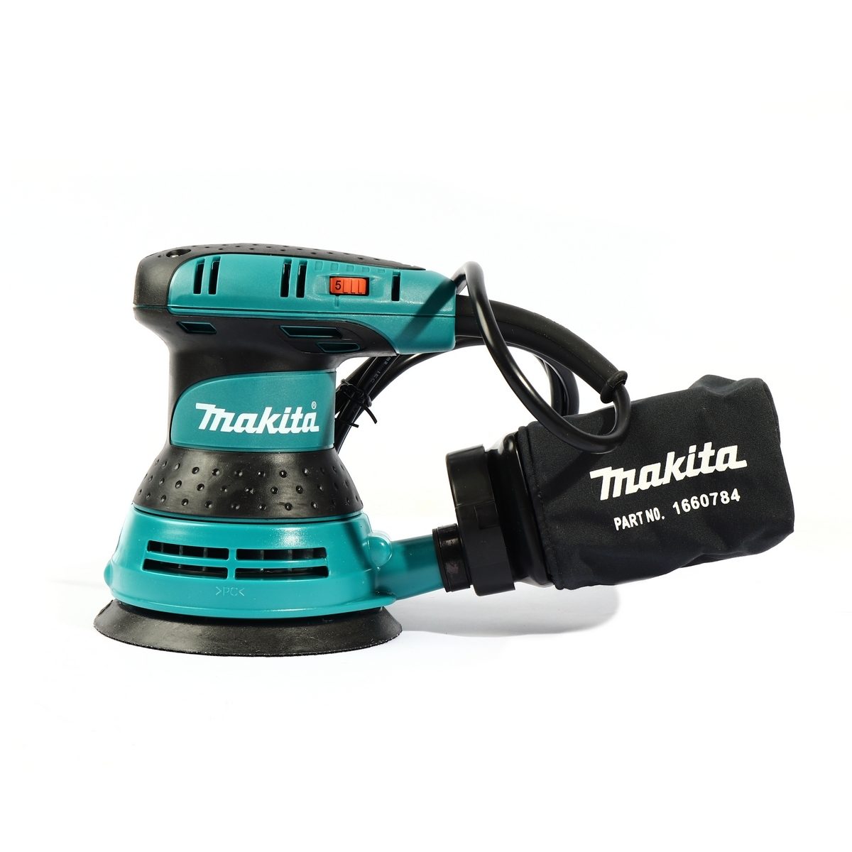 MAKITA เครื่องขัดกระดาษทรายกลมสั่นสุ่ม ขนาด 5 นิ้ว (125 มม.) กำลังไฟ 300 วัตต์ รุ่น BO-5031 ความเร็วการขัด 12,000 ครั้ง/นาที ฉนวนสองชั้น (มา