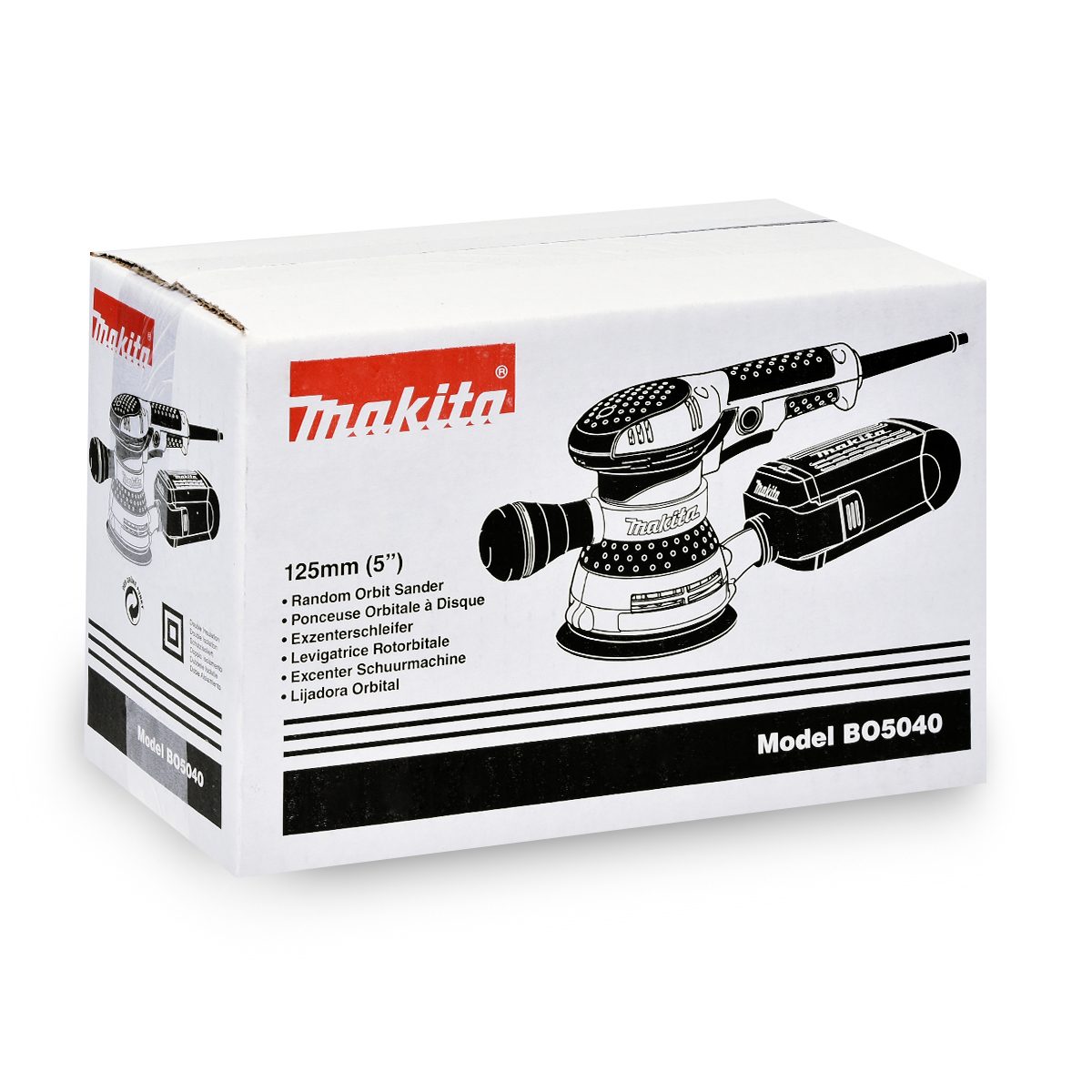 MAKITA เครื่องขัดกระดาษทรายสั่นสุ่ม ขนาด 5 นิ้ว (125 มม.) กำลังไฟ 300 วัตต์ รุ่น BO-5040 ความเร็วการขัด 12,000 ครั้ง/นาที ฉนวนสองชั้น (มากีต