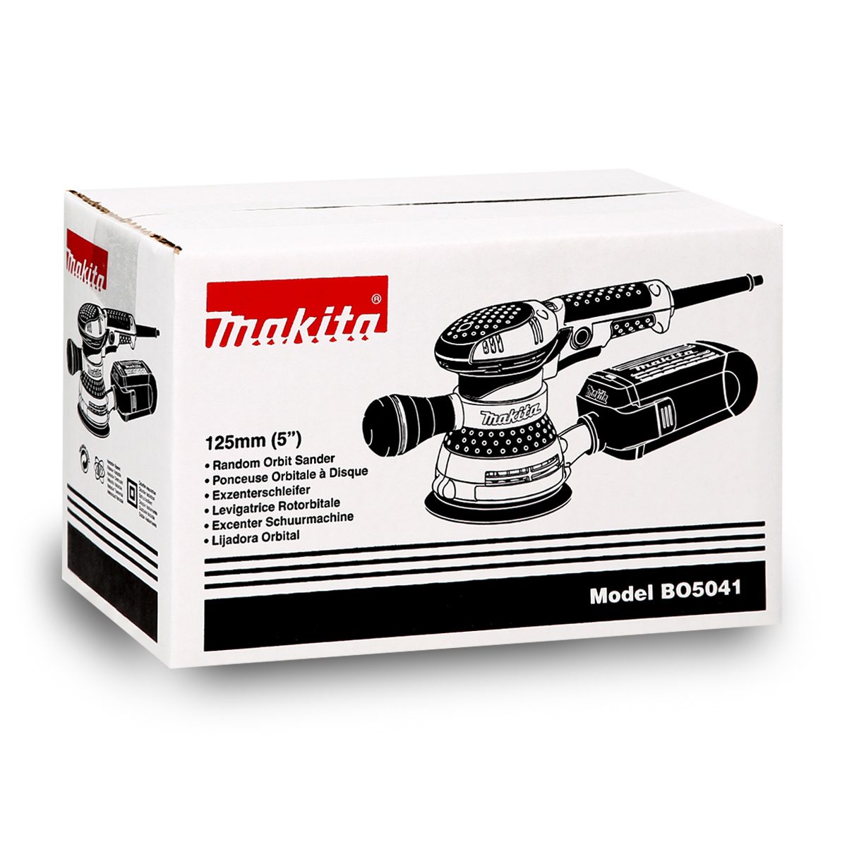 MAKITA เครื่องขัดกระดาษทรายกลมสั่นสุ่ม ขนาด 5 นิ้ว (125 มม.) กำลังไฟ 300 วัตต์ รุ่น BO-5041 ความเร็วการขัด 4,000-12,000 ครั้ง/นาที สามารถปรั