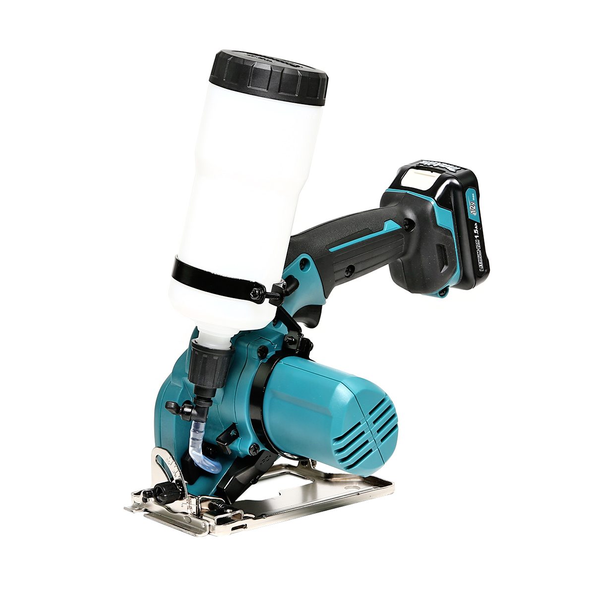MAKITA เครื่องตัดกระจกไร้สาย 12 โวลต์ ขนาด 85 มม. (3-3/8 นิ้ว) รุ่น CC301DWYE ความเร็วรอบตัวเปล่า 1,600 รอบ/นาที รวมแบตเตอรี่และแท่นชาร์จ (ม