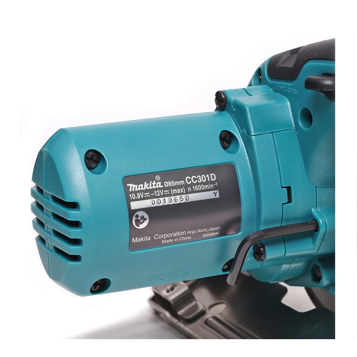 MAKITA เครื่องตัดกระจกไร้สาย 12 โวลต์ ขนาด 85 มม. (3-3/8 นิ้ว) รุ่น CC301DZ ความเร็วรอบตัวเปล่า 1,600 รอบ/นาที ไม่รวมแบตเตอรี่และแท่นชาร์จ (