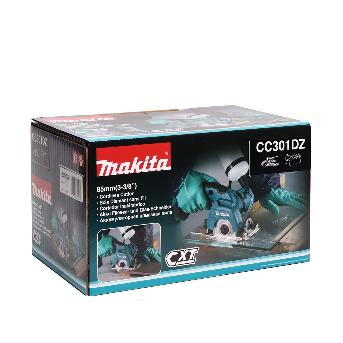 MAKITA เครื่องตัดกระจกไร้สาย 12 โวลต์ ขนาด 85 มม. (3-3/8 นิ้ว) รุ่น CC301DZ ความเร็วรอบตัวเปล่า 1,600 รอบ/นาที ไม่รวมแบตเตอรี่และแท่นชาร์จ (