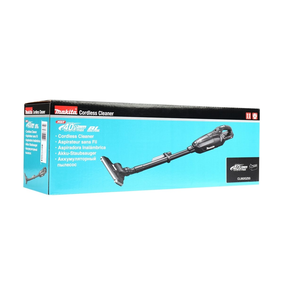 MAKITA เครื่องดูดฝุ่นไร้สาย 40 โวลต์ ถุงผ้าเก็บฝุ่น 500 มล. รุ่น CL002GZ03 แรงดันลมสูงสุด 21 KPA สีดำ ไม่รวมแบตเตอรี่-แท่นชาร์จ (มากีต้า)