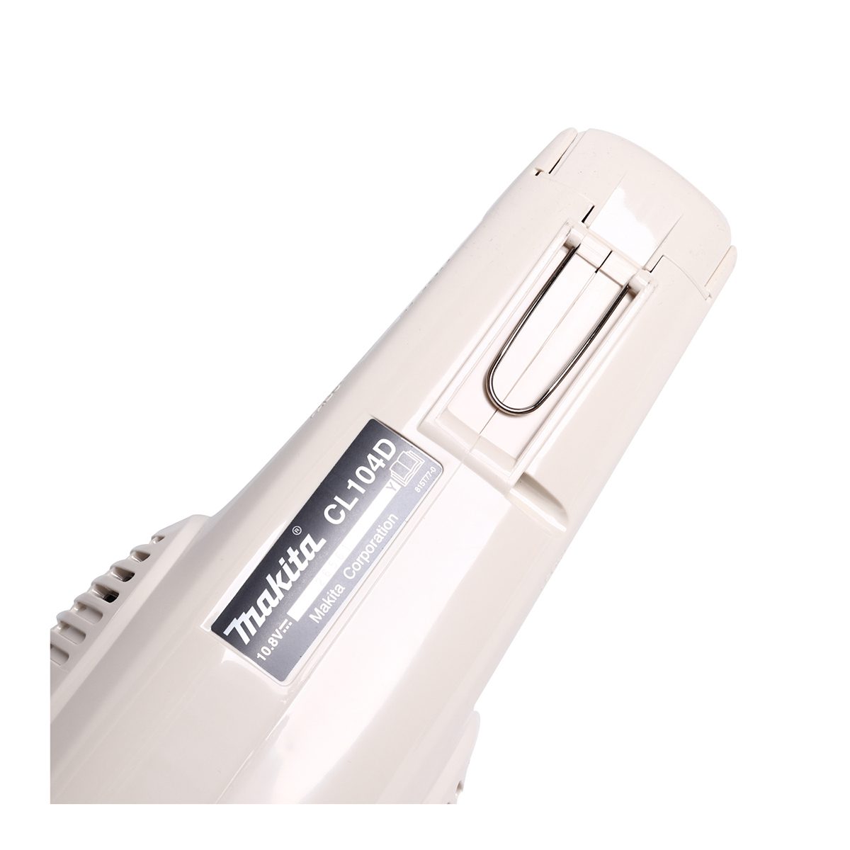 MAKITA เครื่องดูดฝุ่นไร้สาย 10.8 โวลต์ ที่เก็บฝุ่น 500 มล. รุ่น CL104DWY แรงดันลมสูงสุด 3.2 KPA กำลังการดูด 20 วัตต์ แบตเตอรี่ในตัว สีขาว (ม