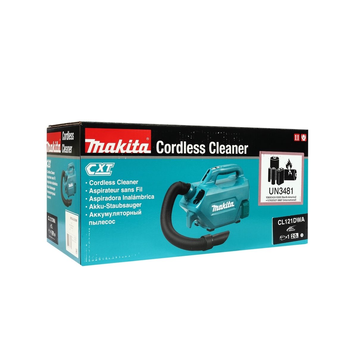 MAKITA เครื่องเป่า-ดูดไร้สาย 12 โวลต์ ถุงผ้าเก็บฝุ่น 500 มล. รุ่น CL121DWA แรงดันลมสูงสุด 4.6 KPA ปรับความเร็วได้ 3 ระดับ รวมแบตเตอรี่-แท่นช