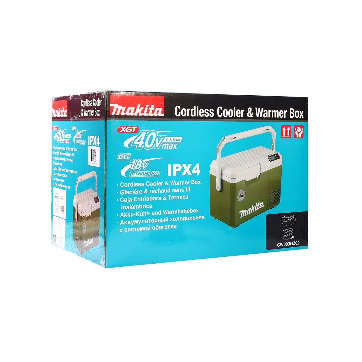 MAKITA กล่องเก็บความเย็น/ร้อน 7 ลิตร ไร้สาย 18/40 โวลต์ รุ่น CW003GZ02 เก็บความเย็นได้ถึง -18°C เก็บความร้อนได้ถึง 60°C ไม่รวมแบตเตอรี่และแท