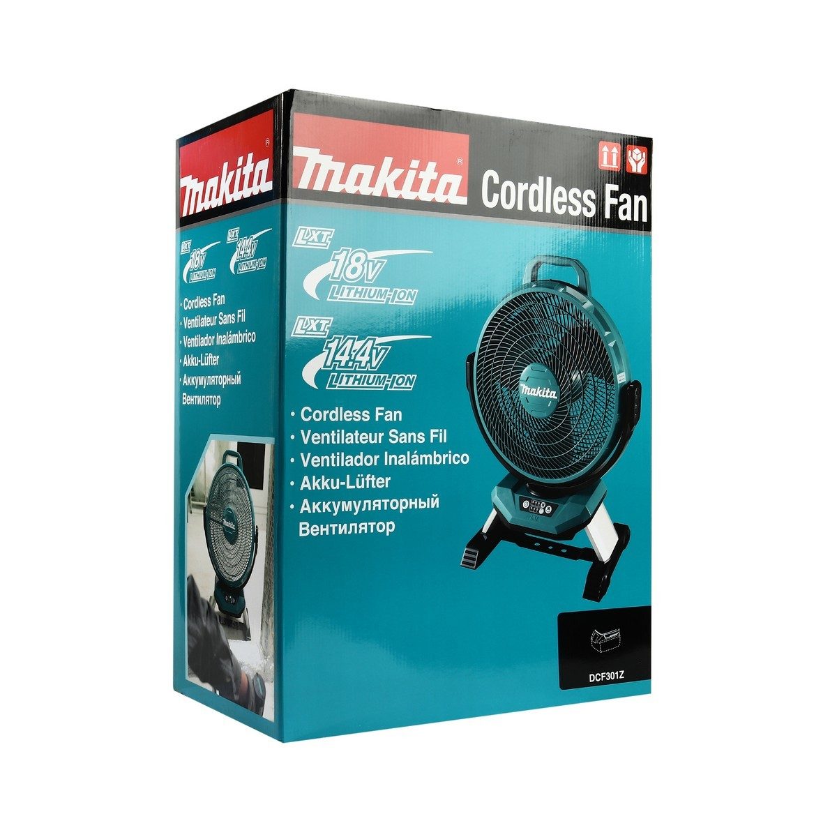 MAKITA พัดลมไร้สาย 18 โวลต์ ขนาด 13 นิ้ว รุ่น DCF-301Z ความเร็วลมสูงสุด 240 เมตร/นาที ไม่รวมแบตเตอรี่-แท่นชาร์จ (มากีต้า)