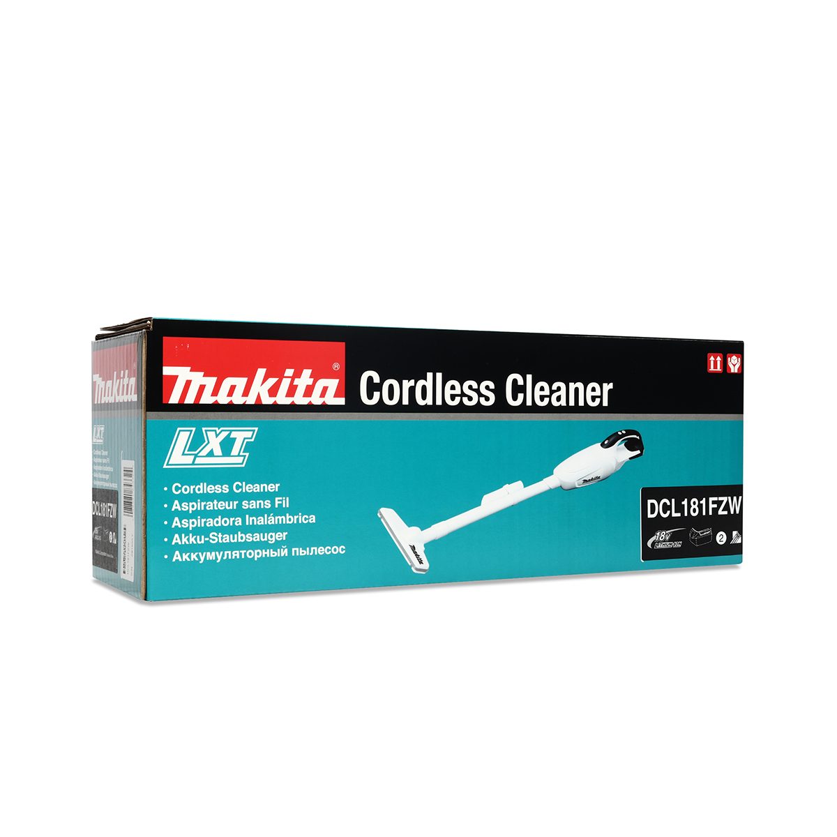 MAKITA เครื่องดูดฝุ่นไร้สาย 18 โวลต์ ที่เก็บฝุ่น 650 มล. รุ่น DCL181FZW แรงดันลมสูงสุด 5.3 KPA ปรับความเร็วได้ 2 ระดับ สีขาว ไม่รวมแบตเตอรี่