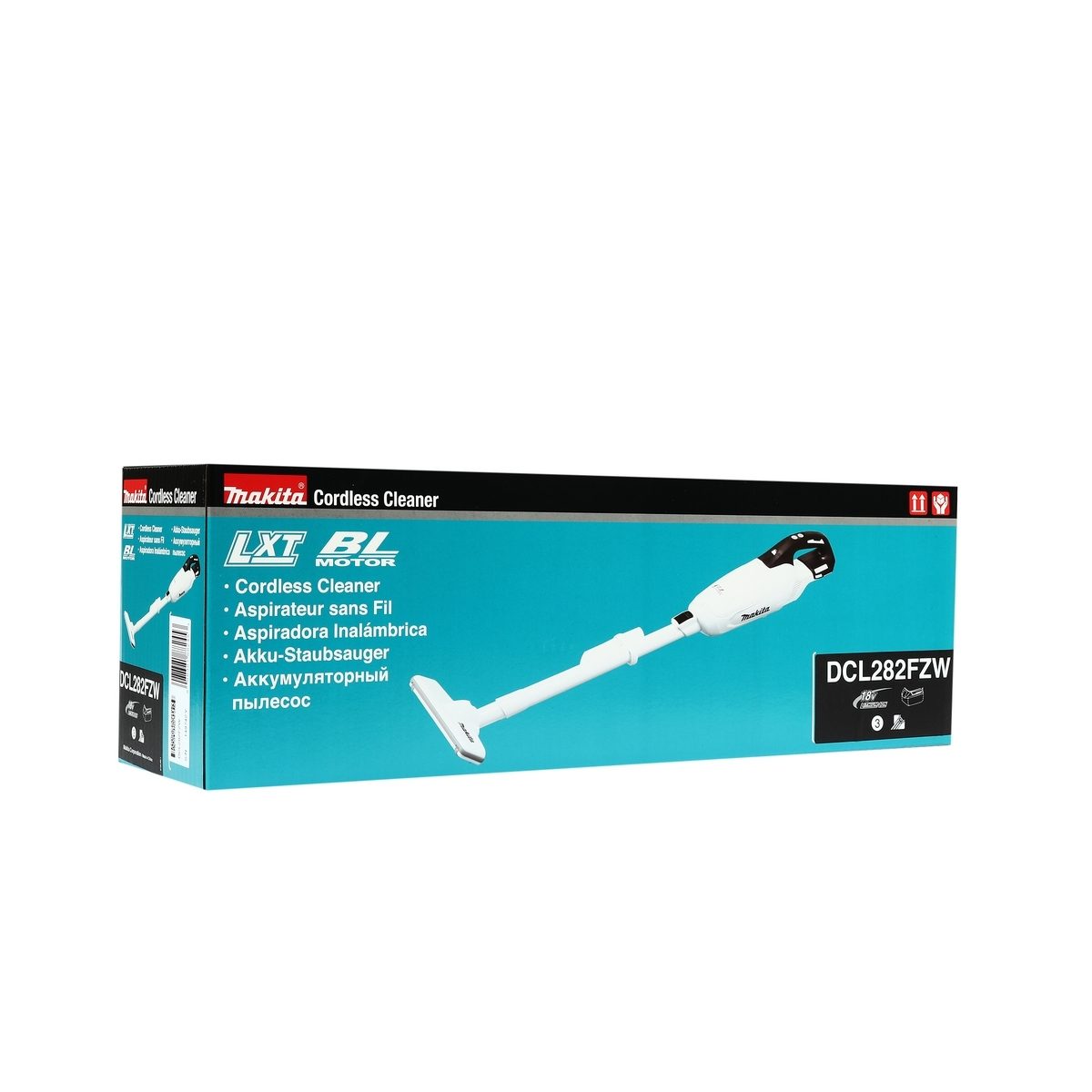 MAKITA เครื่องดูดฝุ่นไร้สาย 18 โวลต์ ถุงผ้าเก็บฝุ่น 500 มล. รุ่น DCL282FZW แรงดันลมสูงสุด 8.2 KPA ปรับความเร็วได้ 3 ระดับ มอเตอร์ไร้แปรงถ่าน