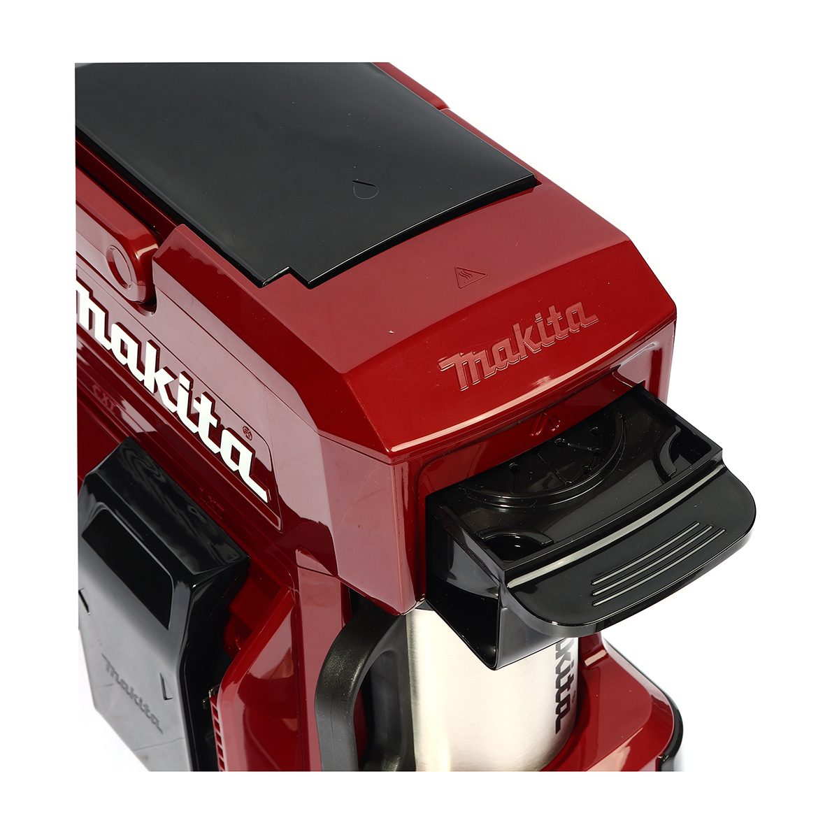 MAKITA เครื่องชงกาแฟไร้สาย 12/18 โวลต์ บรรจุน้ำ 240 มล. รุ่น DCM501ZAR ใช้ได้กับ Cafe Pod / เมล็ดกาแฟคั่วบดสีแดง ไม่รวมแบตเตอรี่-แท่นชาร์จ (