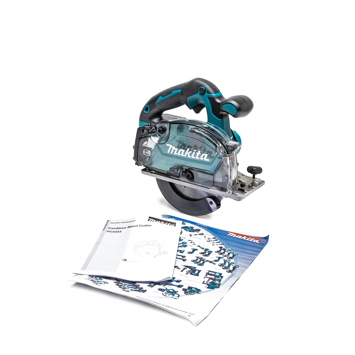 MAKITA เลื่อยตัดโลหะไร้สาย 18 โวลต์ ขนาด 6 นิ้ว รุ่น DCS553Z ความเร็วรอบตัวเปล่า 4,200 รอบ/นาที ไม่รวมแบตเตอรี่และแท่นชาร์จ (มากีต้า)