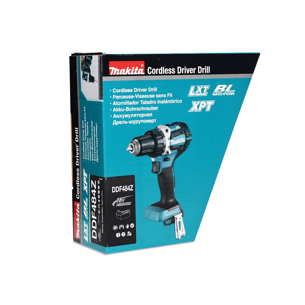 MAKITA สว่านไขควงไร้สาย 18 โวลต์ ขนาด 1/2 นิ้ว รุ่น DDF484Z แรงบิดหมุน 60 นิวตันเมตร ไม่รวมแบตเตอรี่และแท่นชาร์จ (มากีต้า)