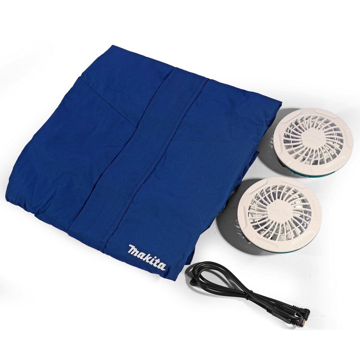 MAKITA เสื้อแจ็คเก็ตพัดลมไร้สาย 12/18 โวลต์ ไซส์ M รุ่น DFJ304ZM ผ้าฝ้าย ปรับได้ 4 ระดับ มีกระเป๋า 5 ช่อง ไม่รวมแบตเตอรี่และแท่นชาร์จ (มากีต