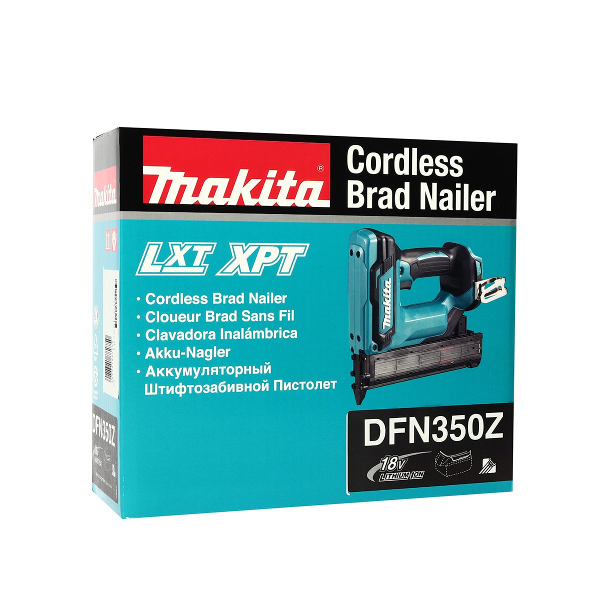 MAKITA แม็กยิงตะปูไร้สาย 18 โวลต์ ขนาด 35 มม. รุ่น DFN350Z แรงดันลม 18 GA บรรจุตะปูได้ 110 ตัว ไม่รวมแบตเตอรี่และแท่นชาร์จ (มากีต้า)