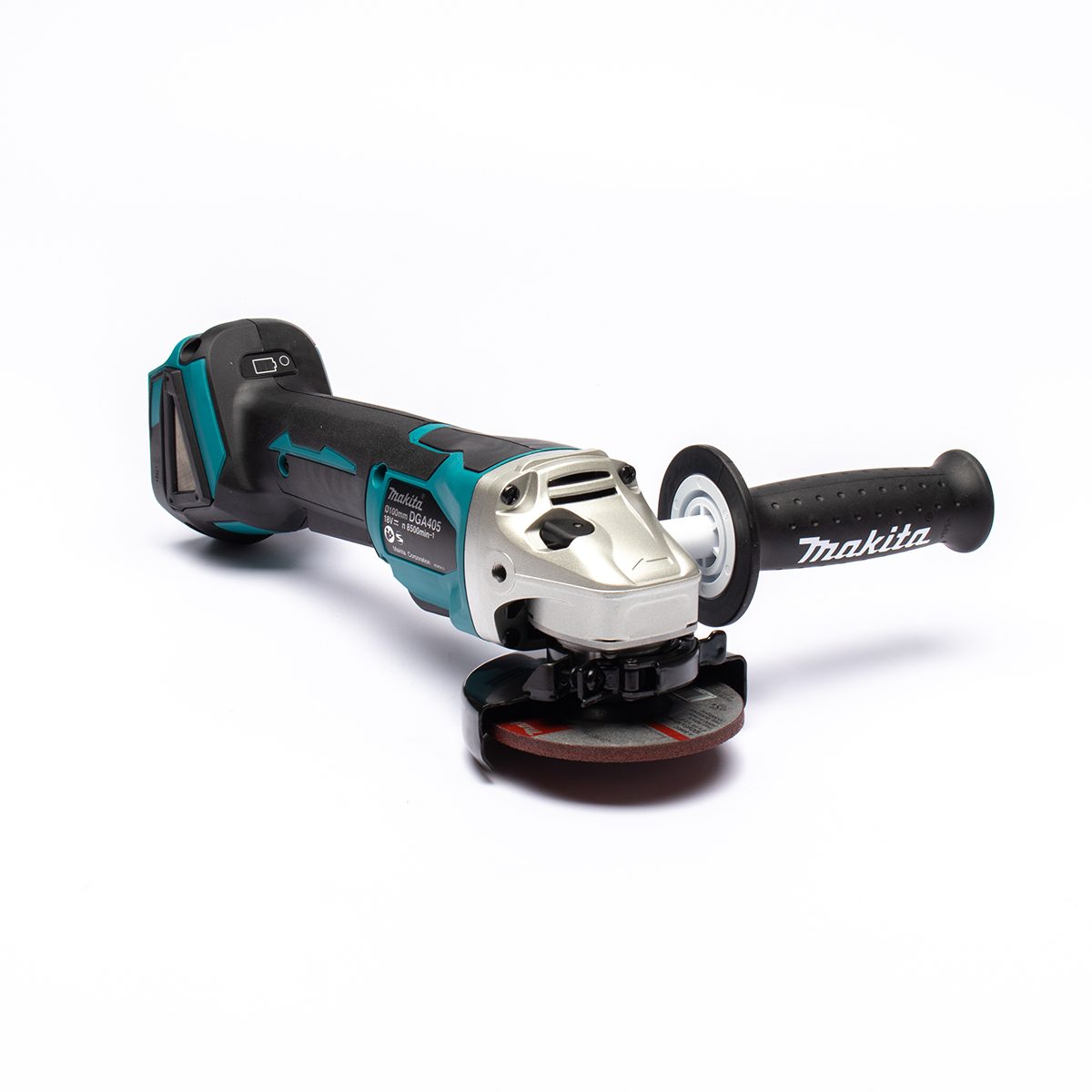 MAKITA เครื่องเจียไร้สาย 18 โวลต์ ขนาด 4 นิ้ว รุ่น DGA405Z ความเร็วรอบตัวเปล่า 8,500 รอบ/นาที ไม่รวมแบตเตอรี่และแท่นชาร์จ (มากีต้า)