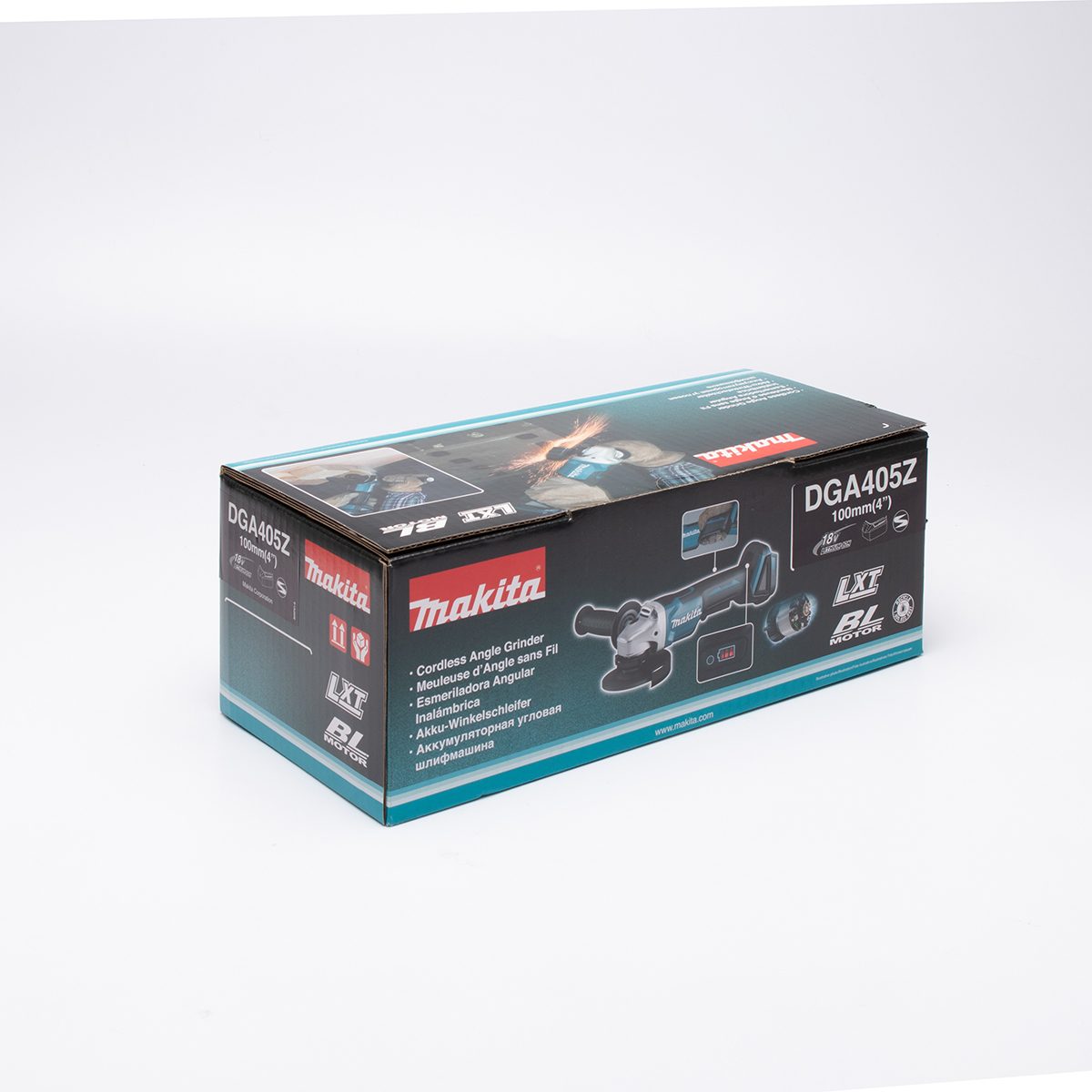 MAKITA เครื่องเจียไร้สาย 18 โวลต์ ขนาด 4 นิ้ว รุ่น DGA405Z ความเร็วรอบตัวเปล่า 8,500 รอบ/นาที ไม่รวมแบตเตอรี่และแท่นชาร์จ (มากีต้า)