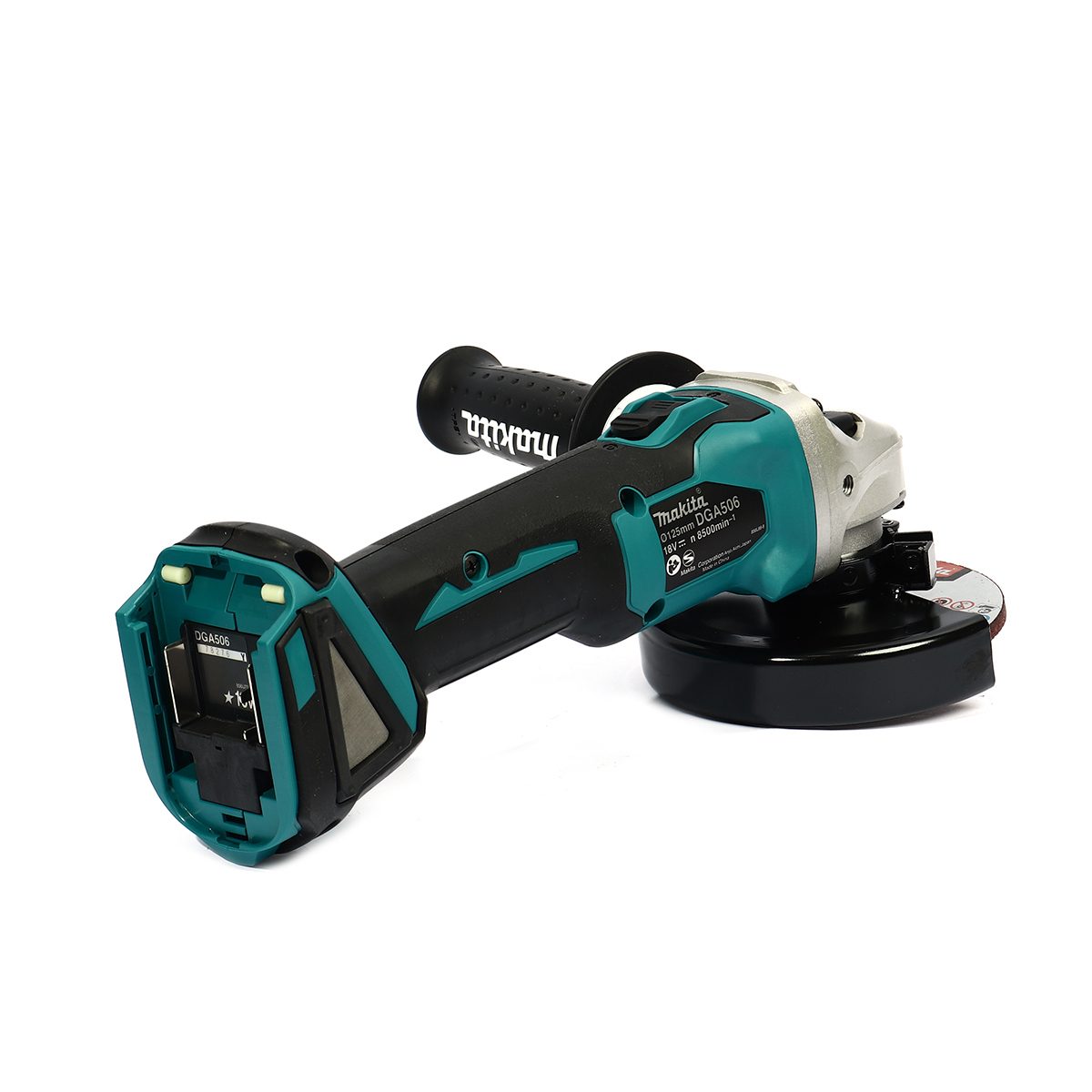 MAKITA เครื่องเจียไร้สาย 18 โวลต์ ขนาด 5 นิ้ว รุ่น DGA506Z ความเร็วรอบตัวเปล่า 8,500 รอบ/นาที ไม่รวมแบตเตอรี่และแท่นชาร์จ (มากีต้า)