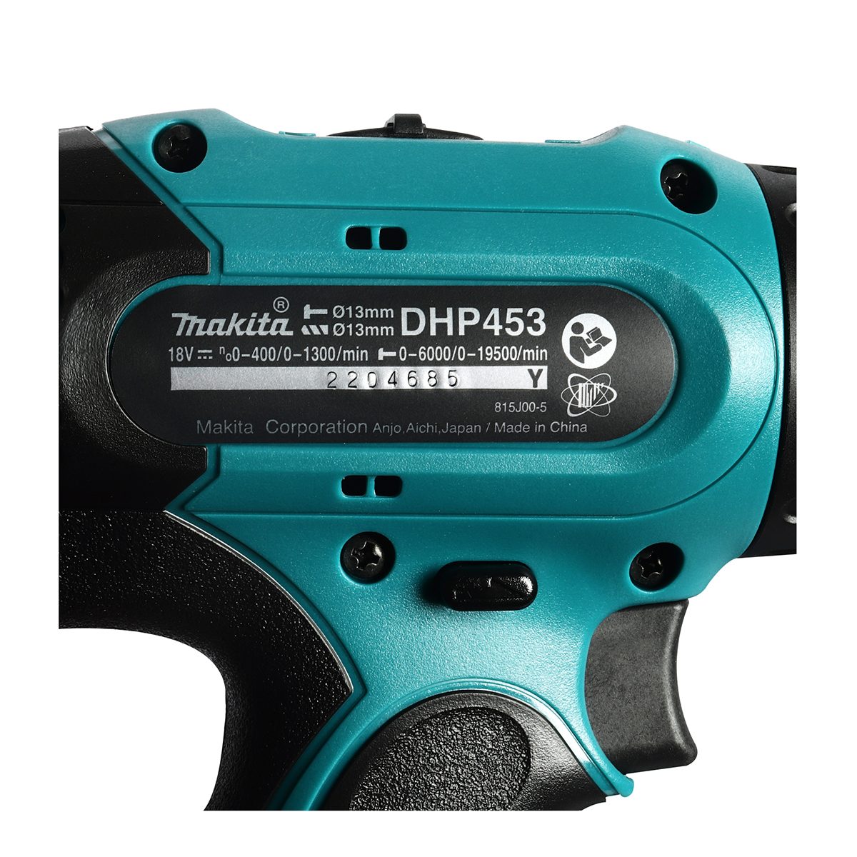 MAKITA สว่านกระแทกไร้สาย 18 โวลต์ ขนาด 13 มม. (1/2 นิ้ว) รุ่น DHP453FX13 แรงบิดหมุน 38 นิวตันเมตร รวมแบตเตอรี่-แท่นชาร์จ (มากีต้า)