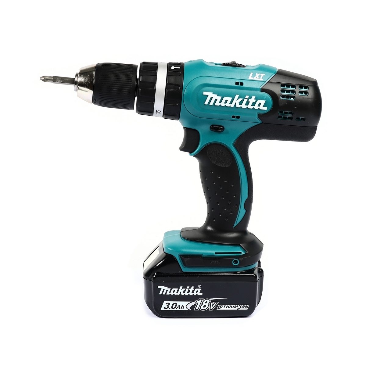 MAKITA สว่านกระแทกไร้สาย 18 โวลต์ ขนาด 13 มม. (1/2 นิ้ว) รุ่น DHP453SFX8 แรงบิดหมุน 38 นิวตันเมตร รวมแบตเตอรี่-แท่นชาร์จ (มากีต้า)