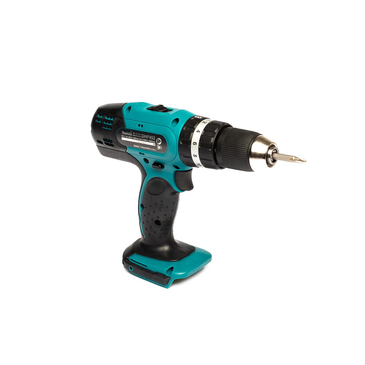 MAKITA สว่านกระแทกไร้สาย 18 โวลต์ ขนาด 13 มม. (1/2 นิ้ว) รุ่น DHP453Z แรงบิดหมุน 38 นิวตันเมตร ไม่รวมแบตเตอรี่-แท่นชาร์จ (มากีต้า)