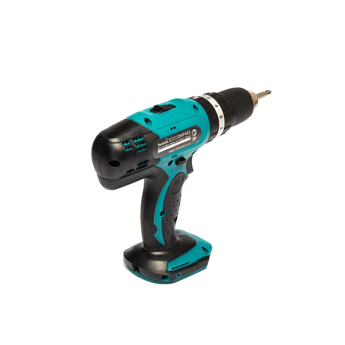 MAKITA สว่านกระแทกไร้สาย 18 โวลต์ ขนาด 13 มม. (1/2 นิ้ว) รุ่น DHP453Z แรงบิดหมุน 38 นิวตันเมตร ไม่รวมแบตเตอรี่-แท่นชาร์จ (มากีต้า)