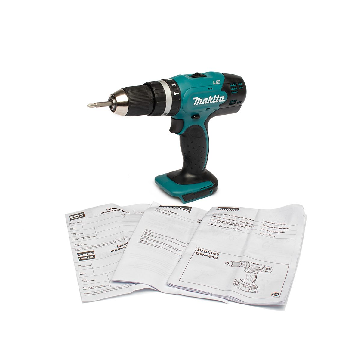 MAKITA สว่านกระแทกไร้สาย 18 โวลต์ ขนาด 13 มม. (1/2 นิ้ว) รุ่น DHP453Z แรงบิดหมุน 38 นิวตันเมตร ไม่รวมแบตเตอรี่-แท่นชาร์จ (มากีต้า)