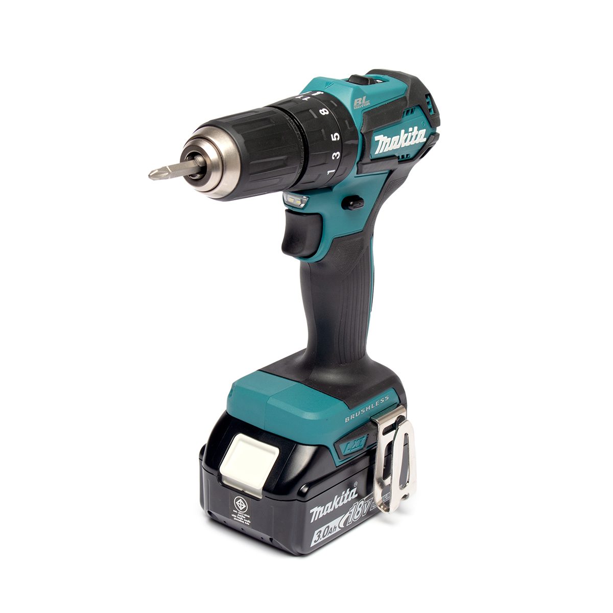 MAKITA สว่านกระแทกไร้สาย 18 โวลต์ ขนาด 13 มม. (1/2 นิ้ว) รุ่น DHP483RFE แรงบิดหมุน 40 นิวตันเมตร รวมแบตเตอรี่-แท่นชาร์จ (มากีต้า)