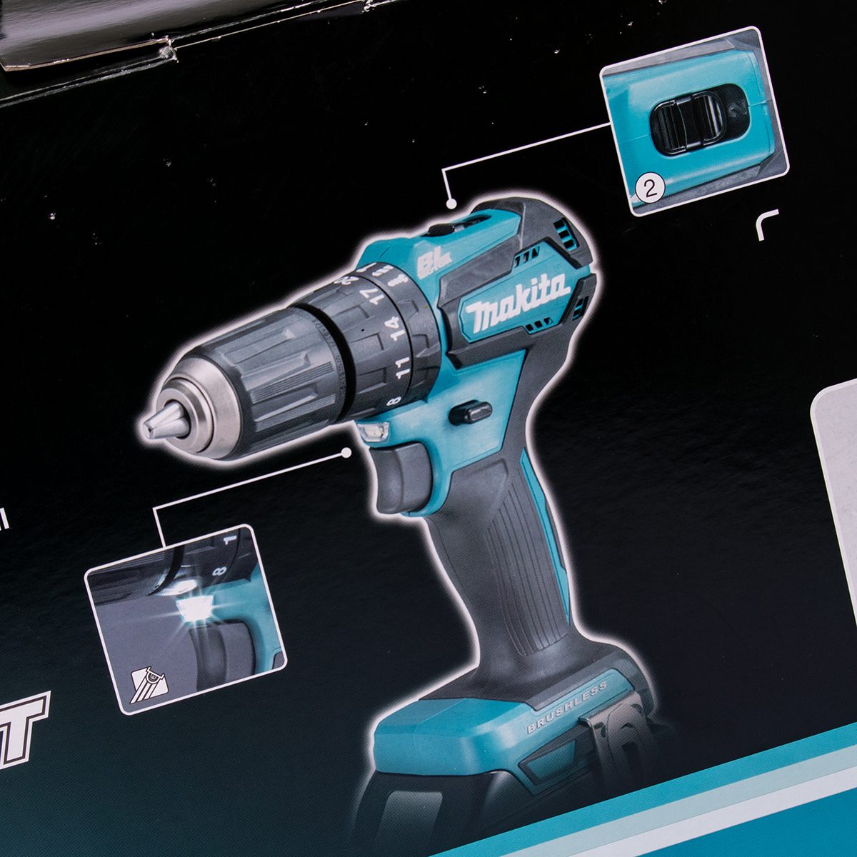 MAKITA สว่านกระแทกไร้สาย 18 โวลต์ ขนาด 13 มม. (1/2 นิ้ว) รุ่น DHP483RFE แรงบิดหมุน 40 นิวตันเมตร รวมแบตเตอรี่-แท่นชาร์จ (มากีต้า)