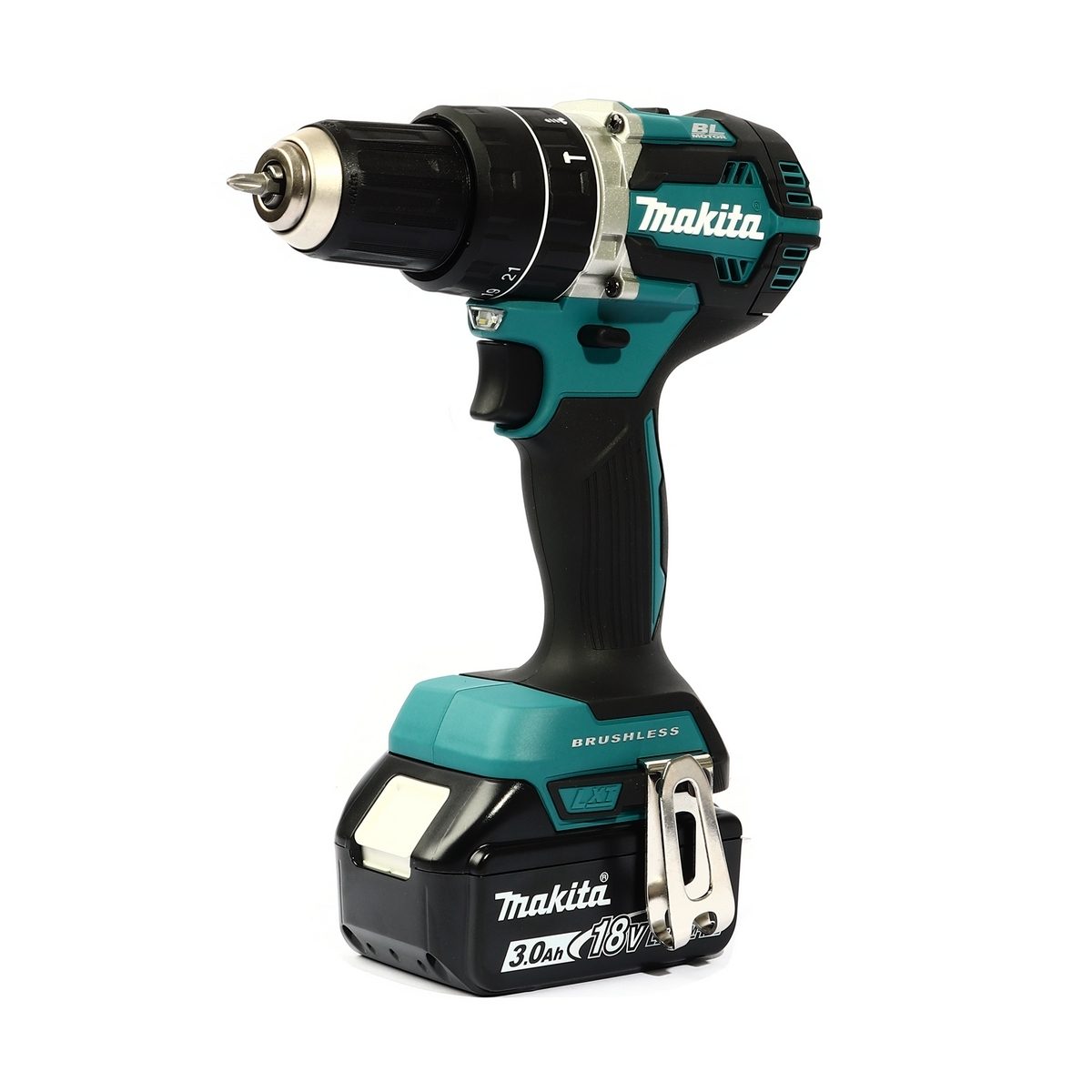 MAKITA สว่านกระแทกไร้สาย 18 โวลต์ ขนาด 13 มม. (1/2 นิ้ว) รุ่น DHP484RFE แรงบิดหมุน 60 นิวตันเมตร รวมแบตเตอรี่-แท่นชาร์จ (มากีต้า)