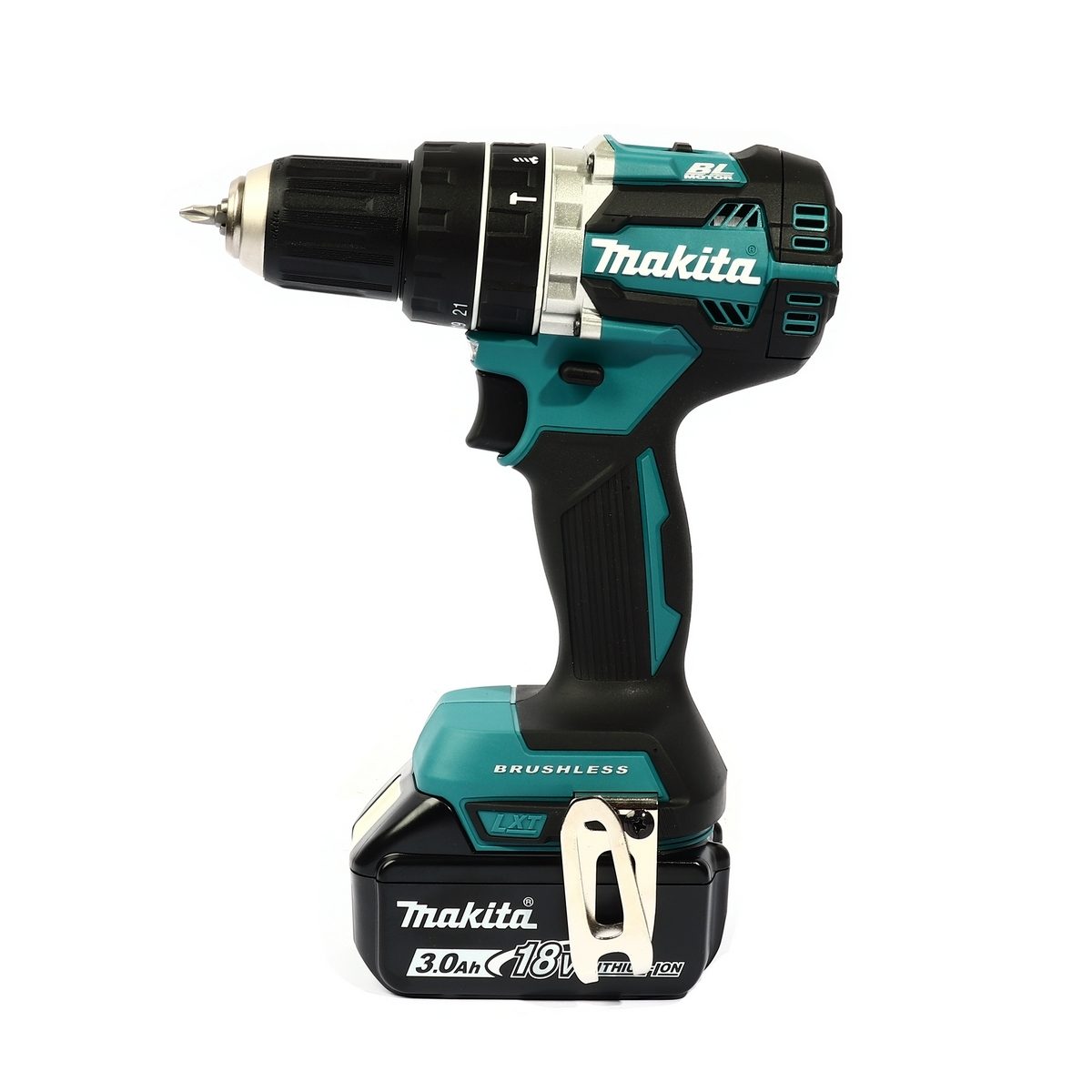 MAKITA สว่านกระแทกไร้สาย 18 โวลต์ ขนาด 13 มม. (1/2 นิ้ว) รุ่น DHP484RFE แรงบิดหมุน 60 นิวตันเมตร รวมแบตเตอรี่-แท่นชาร์จ (มากีต้า)