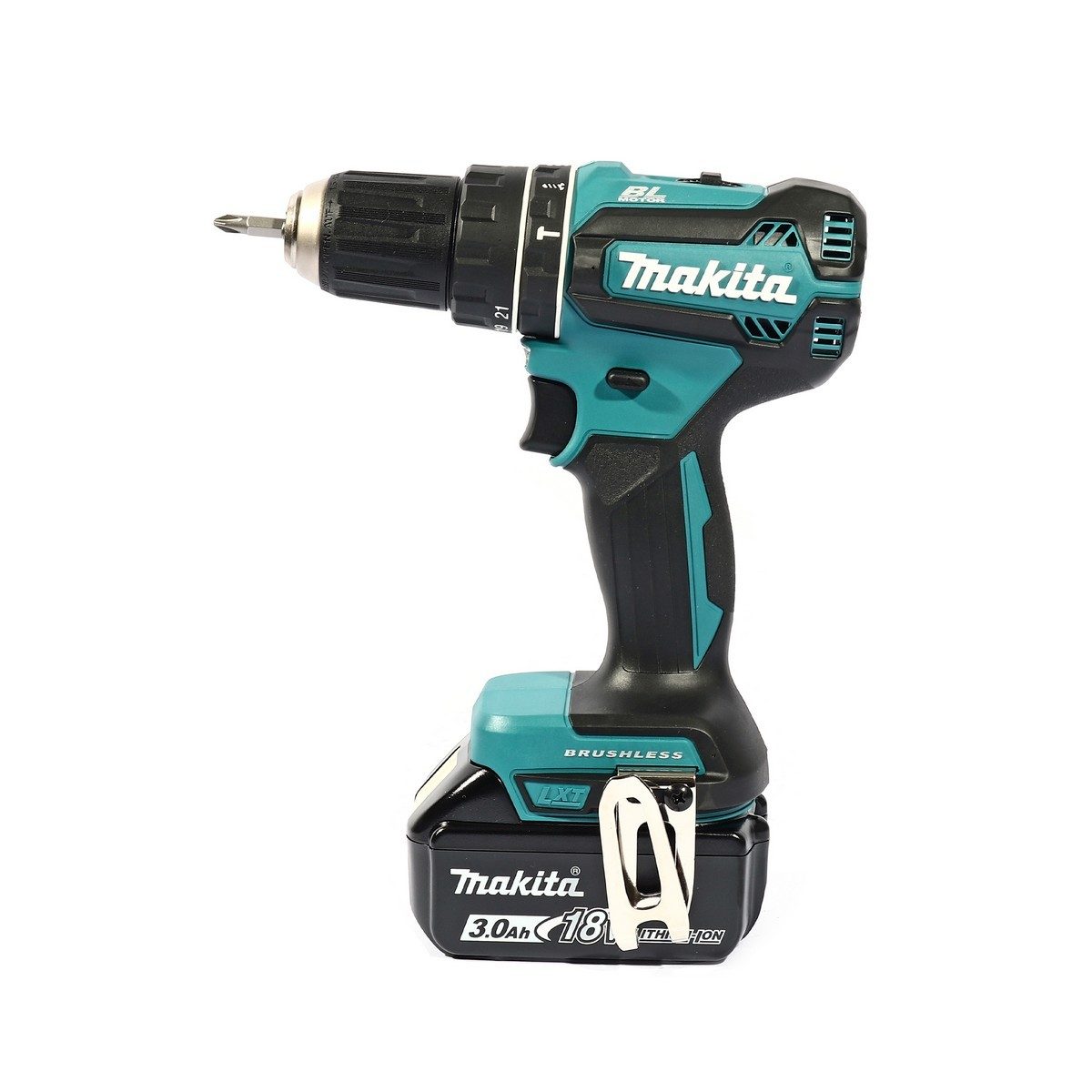 MAKITA สว่านกระแทกไร้สาย 18 โวลต์ ขนาด 13 มม. (1/2 นิ้ว) รุ่น DHP485F003 แรงบิดสูงสุด 50 นิวตันเมตร BL Motor มอเตอร์ไร้แปรงถ่าน รวมแบตเตอรี่