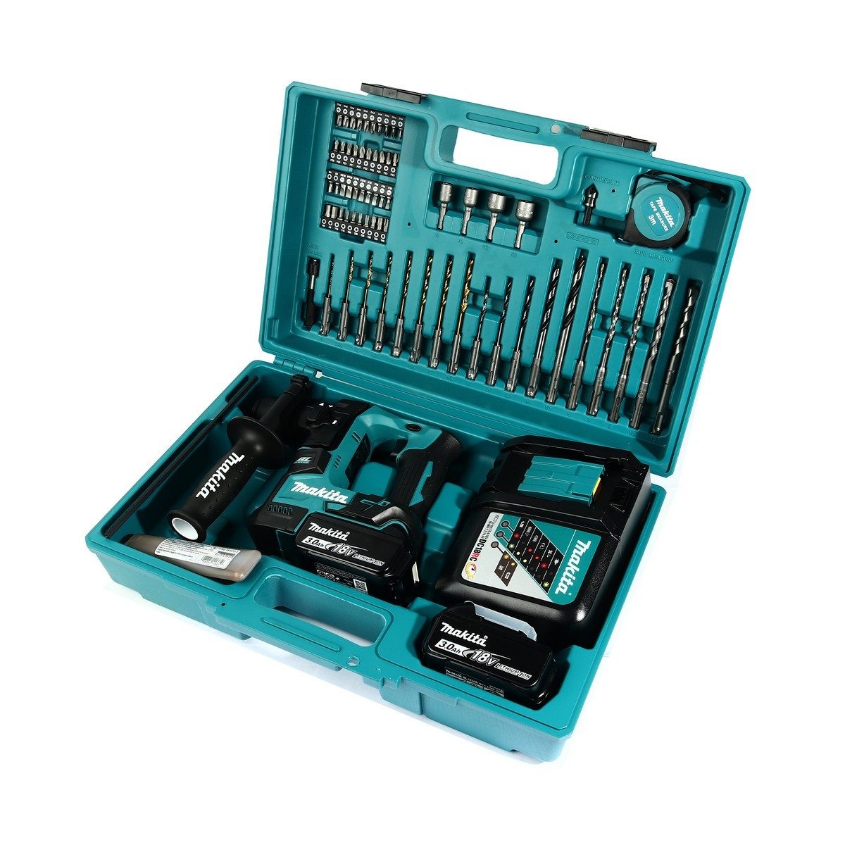 MAKITA สว่านโรตารี่ไร้สาย 18 โวลต์ ขนาด 17 มม. (11/16 นิ้ว) รุ่น DHR171RFX3 ขนาดหัวจับดอกสว่าน 1/2 นิ้ว ใช้กับดอกสว่าน SDS PLUS รวมแบตเตอรี่