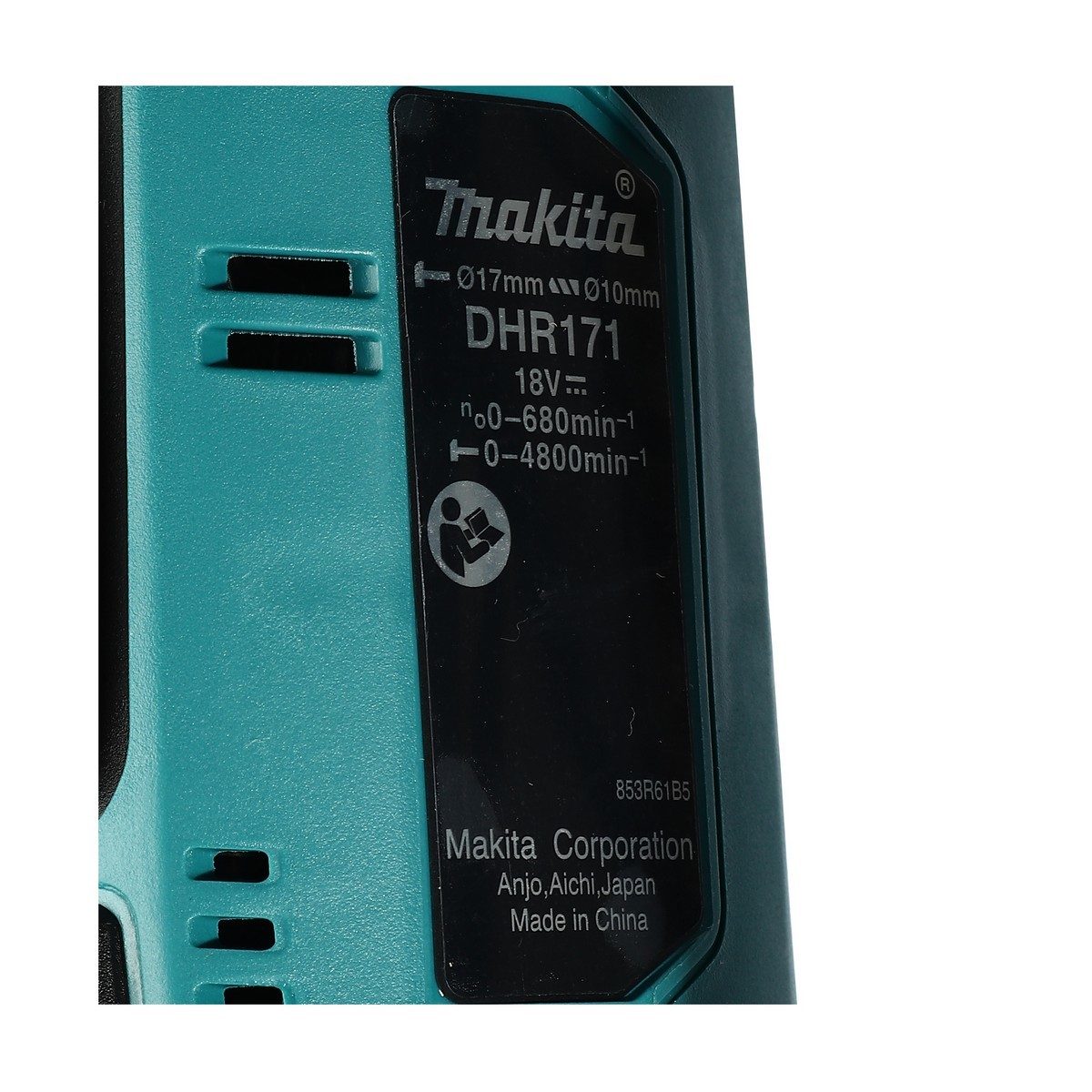 MAKITA สว่านโรตารี่ไร้สาย 18 โวลต์ ขนาด 17 มม. (11/16 นิ้ว) รุ่น DHR171RFX3 ขนาดหัวจับดอกสว่าน 1/2 นิ้ว ใช้กับดอกสว่าน SDS PLUS รวมแบตเตอรี่