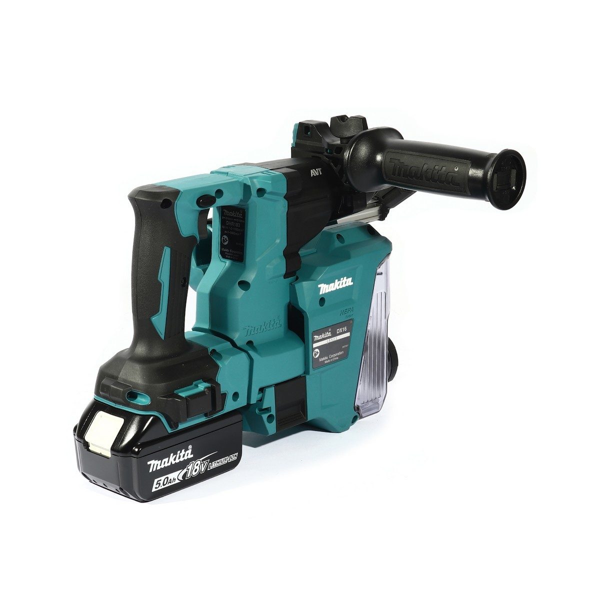 MAKITA สว่านโรตารี่ไร้สาย 18 โวลต์ รุ่น DHR183RTWJ ขนาด 18 มม. (11/16 นิ้ว) ความเร็วรอบ 0 - 1,100 RPM รวมแบตเตอรี่-แท่นชาร์จ (มากีต้า)