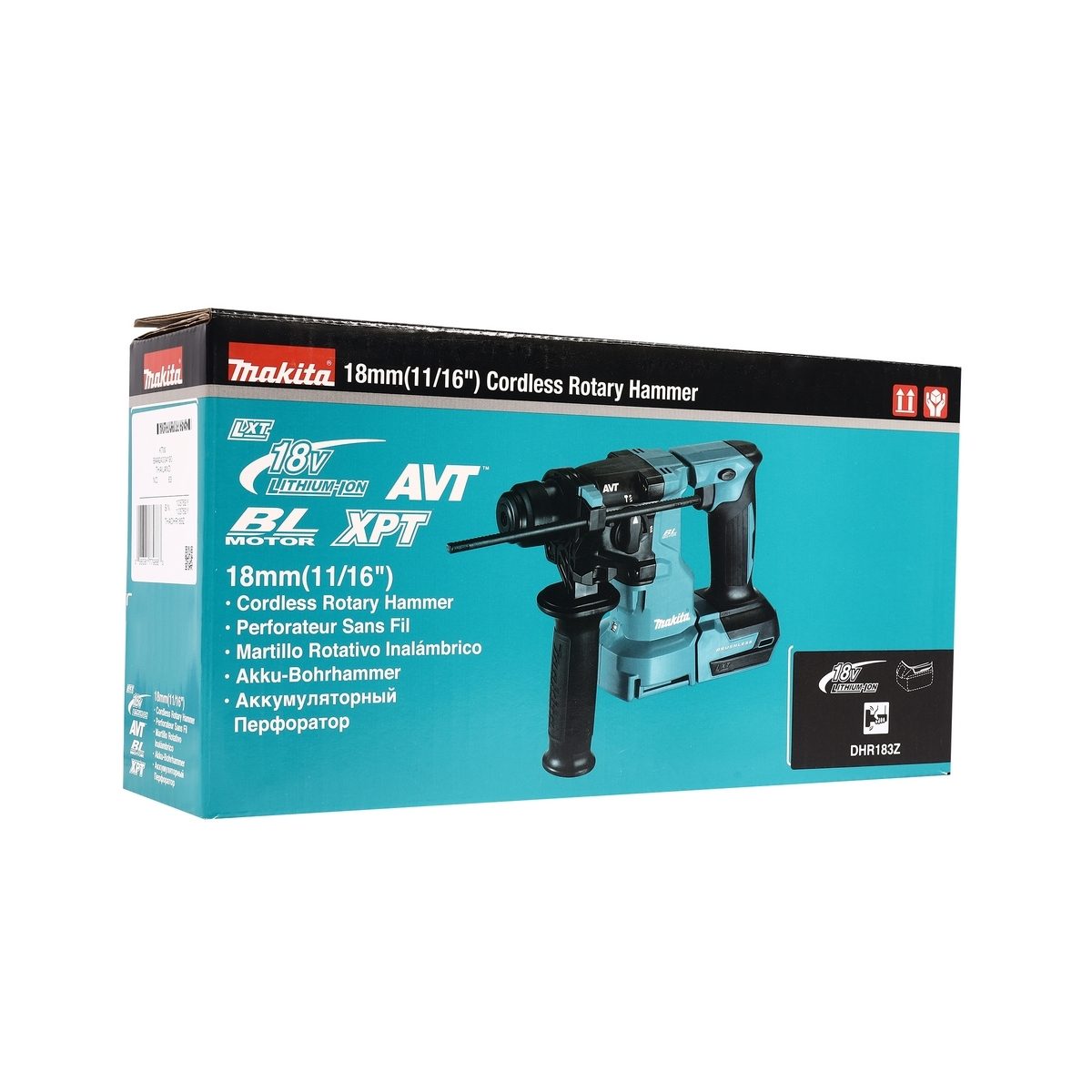 MAKITA สว่านโรตารี่ไร้สาย 18 โวลต์ ขนาด 18 มม. รุ่น DHR183Z ขนาดหัวจับดอกสว่าน 1/2 นิ้ว ใช้กับดอกสว่าน SDS PLUS ไม่รวมแบตเตอรี่-แท่นชาร์จ (ม