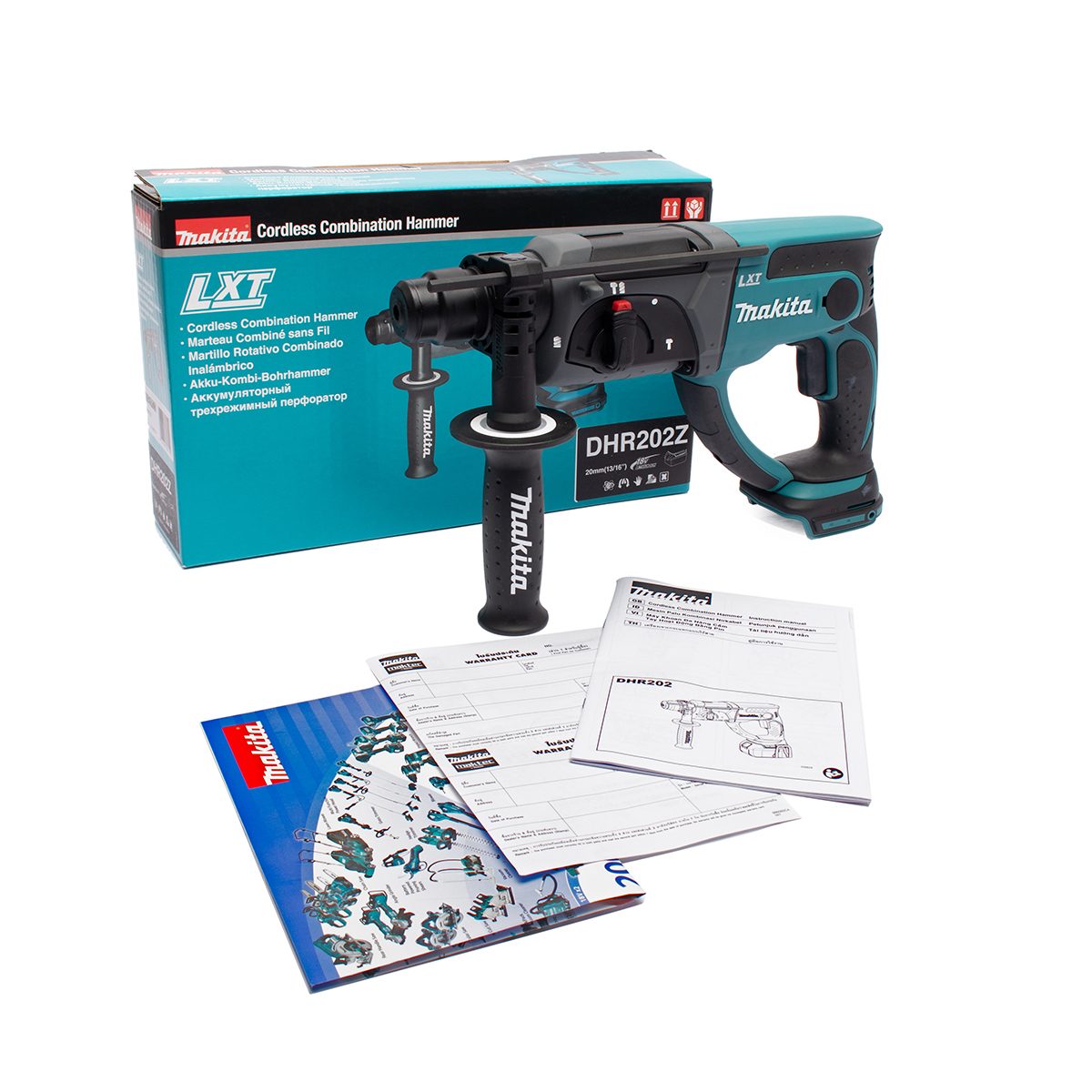 MAKITA สว่านโรตารี่ไร้สาย 18 โวลต์ ขนาด 20 มม. (13/16 นิ้ว) รุ่น DHR-202Z ขนาดหัวจับดอกสว่าน 1/2 นิ้ว ใช้กับดอกสว่าน SDS PLUS ไม่รวมแบตเตอรี