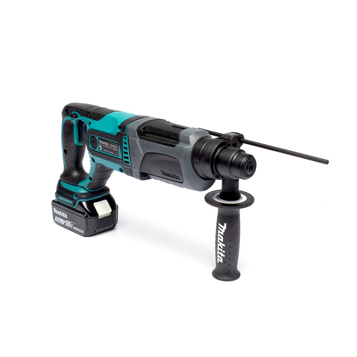 MAKITA สว่านโรตารี่ไร้สาย 18 โวลต์ ขนาด 20 มม. (13/16 นิ้ว) รุ่น DHR241RFE ขนาดหัวจับดอกสว่าน 1/2 นิ้ว ใช้กับดอกสว่าน SDS PLUS รวมแบตเตอรี่-