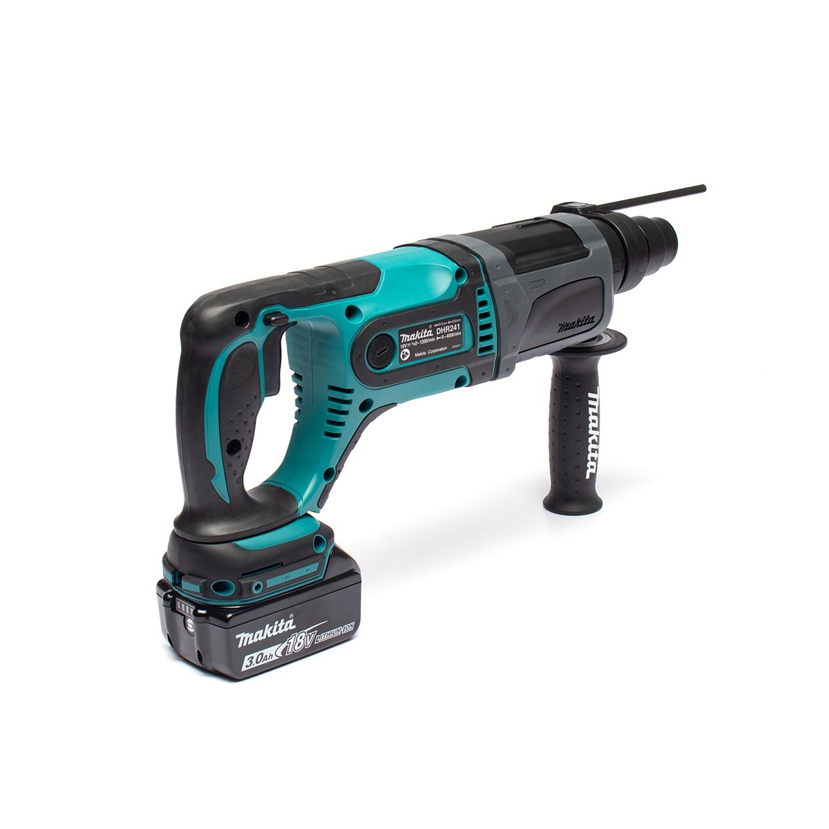 MAKITA สว่านโรตารี่ไร้สาย 18 โวลต์ ขนาด 20 มม. (13/16 นิ้ว) รุ่น DHR241RFE ขนาดหัวจับดอกสว่าน 1/2 นิ้ว ใช้กับดอกสว่าน SDS PLUS รวมแบตเตอรี่-