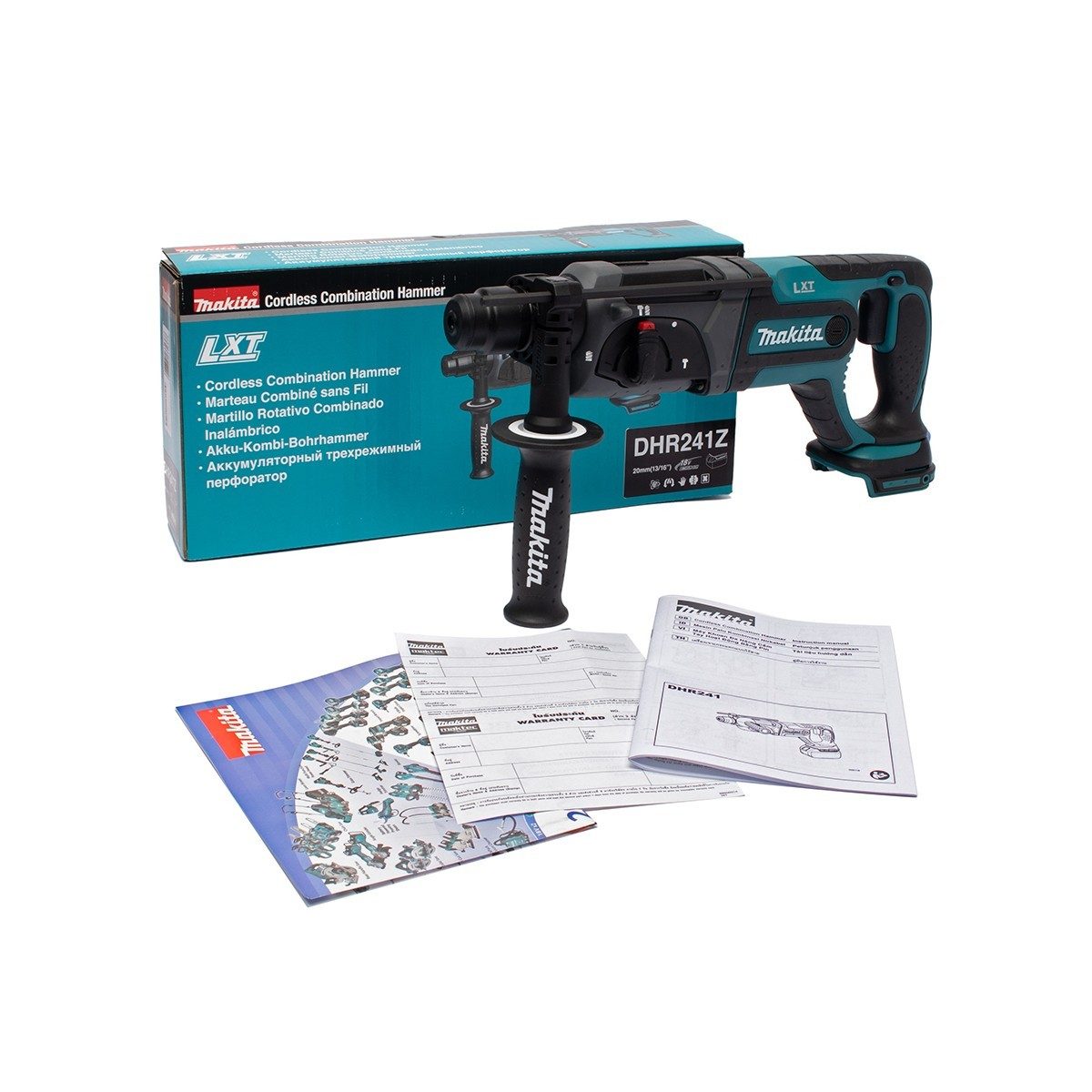 MAKITA สว่านโรตารี่ไร้สาย 18 โวลต์ ขนาด 20 มม. (13/16 นิ้ว) รุ่น DHR241Z ขนาดหัวจับดอกสว่าน 1/2 นิ้ว ใช้กับดอกสว่าน SDS PLUS ไม่รวมแบตเตอรี่