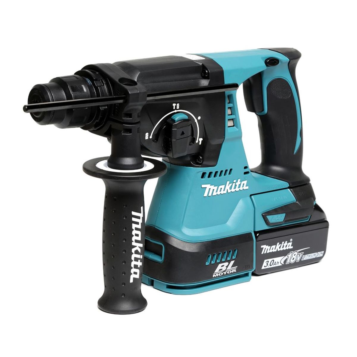MAKITA สว่านโรตารี่ไร้สาย 18 โวลต์ ขนาด 24 มม. (15/16 นิ้ว) รุ่น DHR242RFE ขนาดหัวจับดอกสว่าน 1/2 นิ้ว ใช้กับดอกสว่าน SDS PLUS รวมแบตเตอรี่-