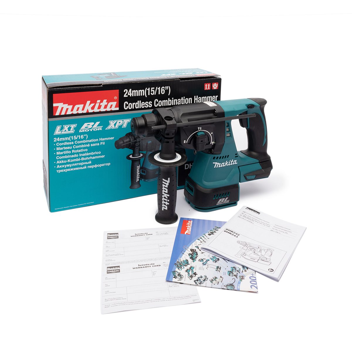 MAKITA สว่านโรตารี่ไร้สาย 18 โวลต์ ขนาด 24 มม. (15/16 นิ้ว) รุ่น DHR242Z ขนาดหัวจับดอกสว่าน 1/2 นิ้ว ใช้กับดอกสว่าน SDS PLUS ไม่รวมแบตเตอรี่