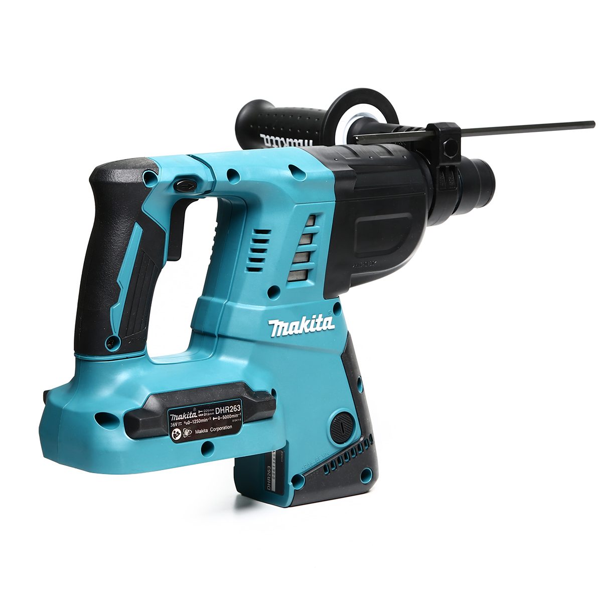 MAKITA สว่านโรตารี่ไร้สาย 36 โวลต์ ขนาด 26 มม. (1 นิ้ว) รุ่น DHR263Z ขนาดหัวจับดอกสว่าน 1/2 นิ้ว ใช้กับดอกสว่าน SDS PLUS ไม่รวมแบตเตอรี่-แท่