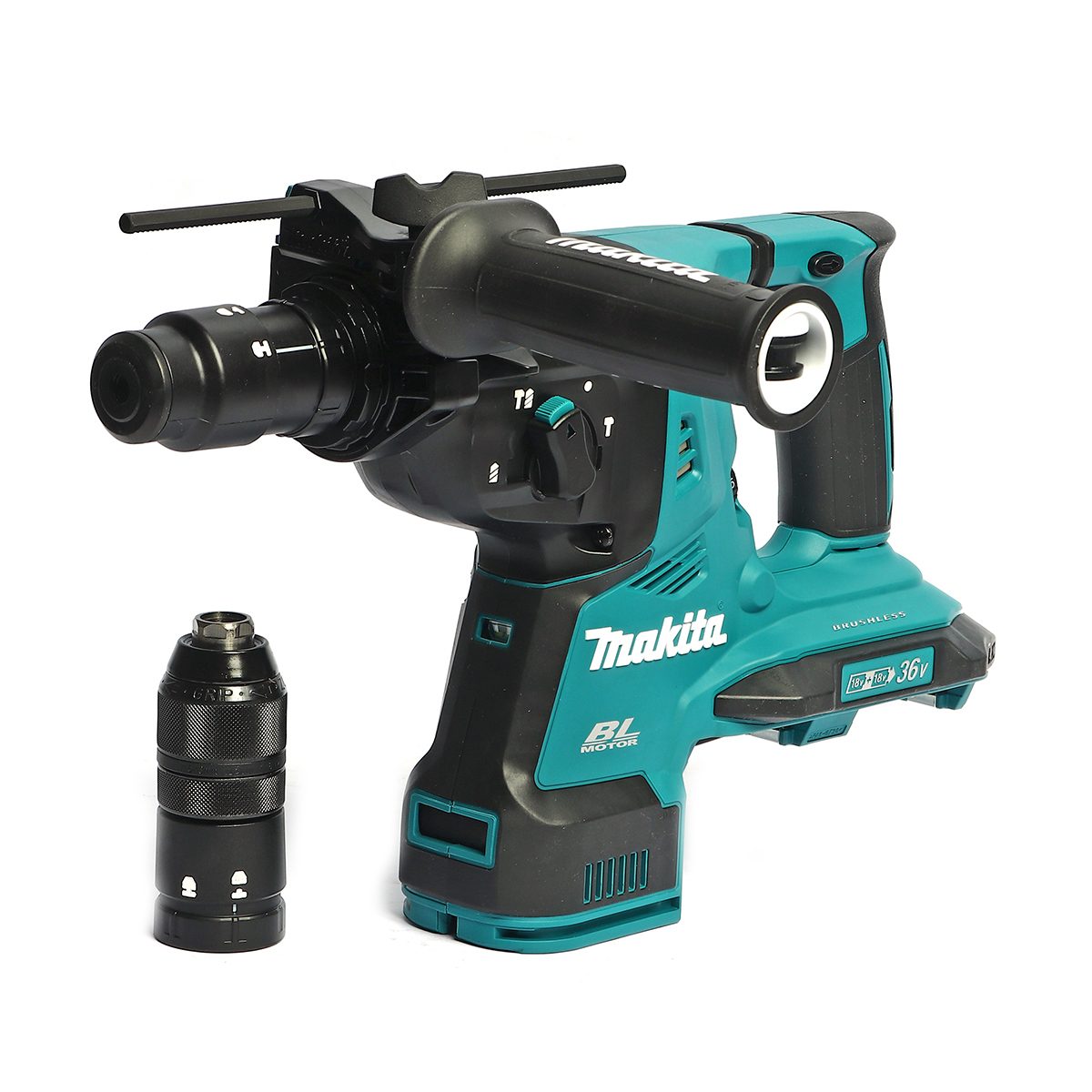 MAKITA สว่านโรตารี่ไร้สาย 36 โวลต์ ขนาด 28 มม. (1-1/8 นิ้ว) รุ่น DHR281Z ขนาดหัวจับดอกสว่าน 1/2 นิ้ว ใช้กับดอกสว่าน SDS PLUS ไม่รวมแบตเตอรี่